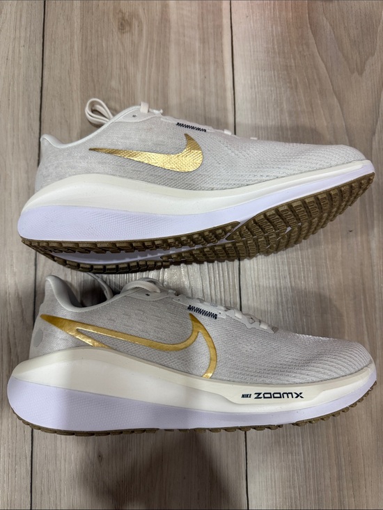 Nike Shoes - Nike Neutral Beige Running Shoes with Gold Swoosh